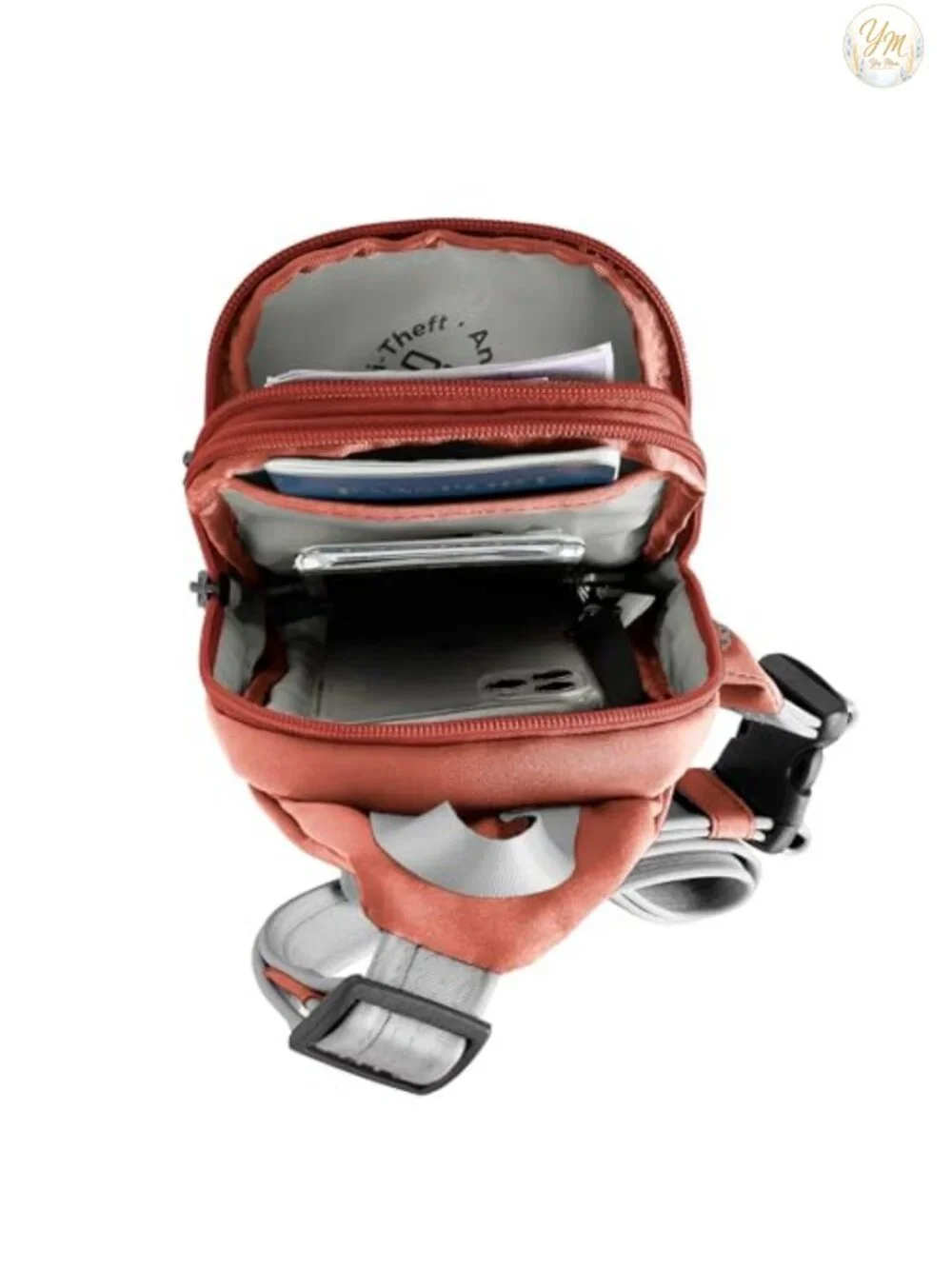 Anti-Theft Compact Sling Bag with RFID Blocking, Adjustable Strap